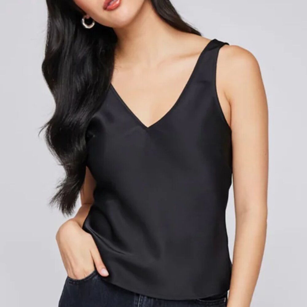 Gentle Fawn - Alessia Satin Tank - Black - XS